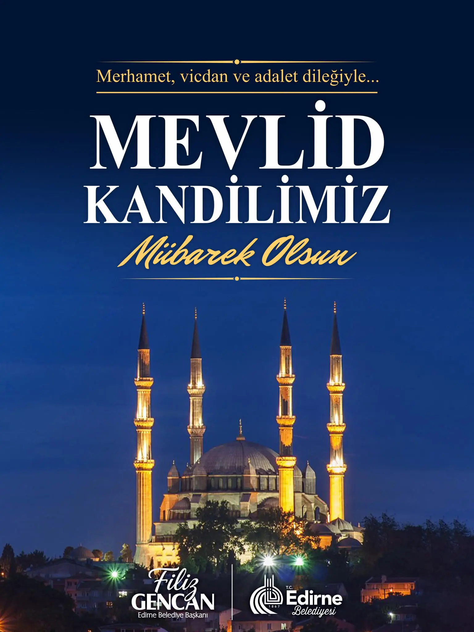 BAŞKAN GENCAN’DAN MEVLİD KANDİLİ MESAJI