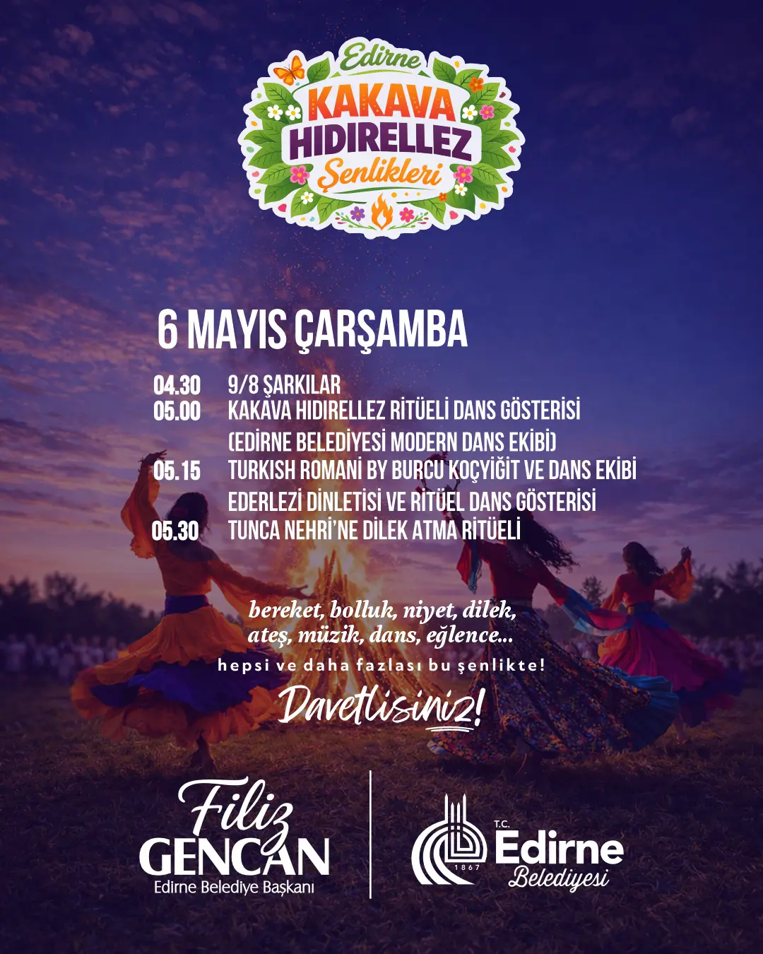 KAKAVA- HIDIRELLEZ ŞENLİKLERİ PROGRAMI AÇIKLANDI galeri görseli