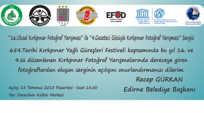 KIRKPINAR FOTOĞRAF YARIŞMALARI SERGİSİ AÇILIYOR